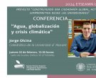 Conferencia "Aigua, globalització i crisi climàtica" en l'ETSEAMN (UPV)
