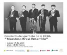 El quinteto 'Maestroso Brass Ensemble' de la OFUA realizará un concierto en la estación de Adif de Alicante